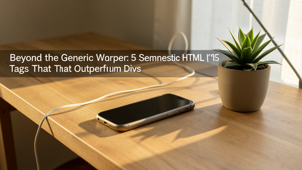 Editorial image illustrating Beyond the Generic Wrapper: 5 Semantic HTML Tags That Outperform Divs